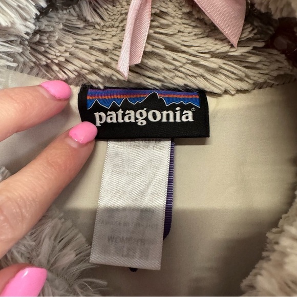 Patagonia Pelage Vest bleached stone cream white fuzzy pockets - Picture 3 of 11